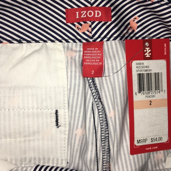 IZOD Striped Flamingo Shorts - Picture 2 of 2